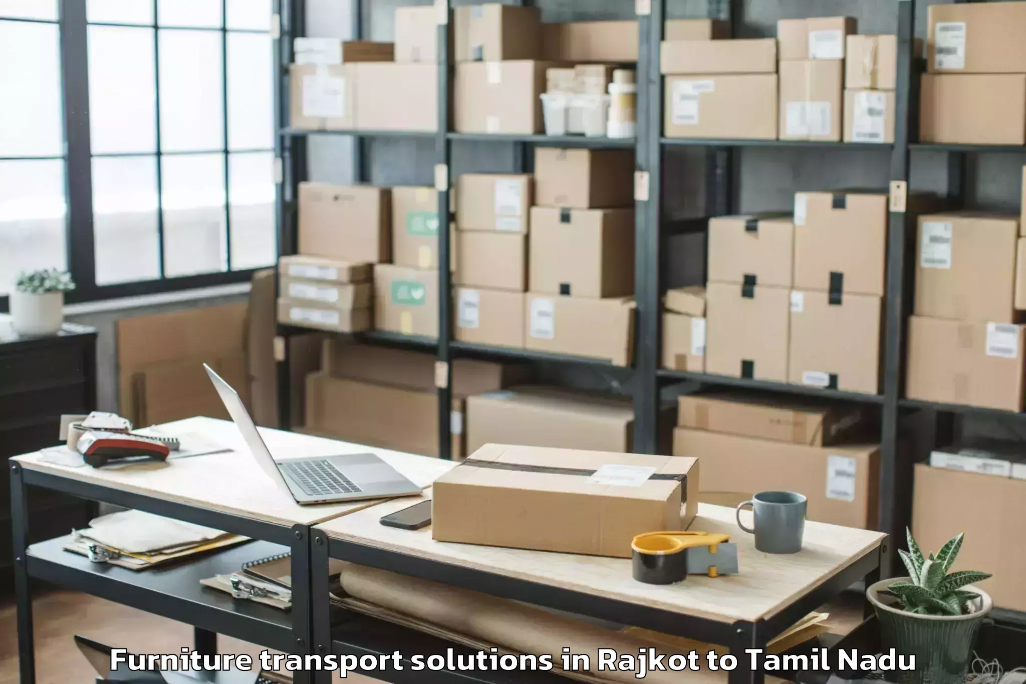 Quality Rajkot to Pallipattu Furniture Transport Solutions